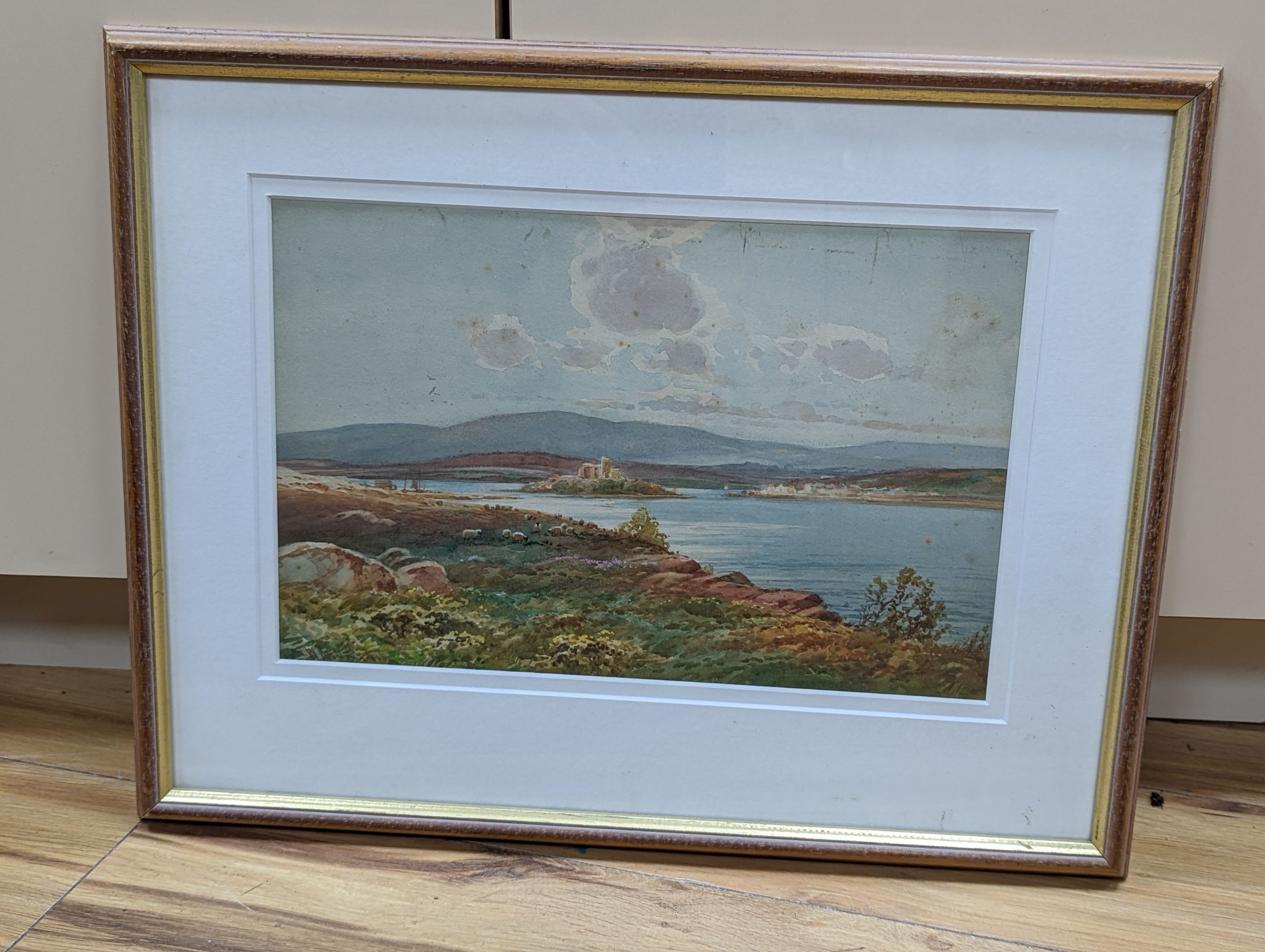 William Knox (1862-1925), watercolour, Scottish coastal scene, signed, 23 x 36cm